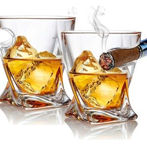 Bezrat Whiskey Cigar Glasses, NWT.